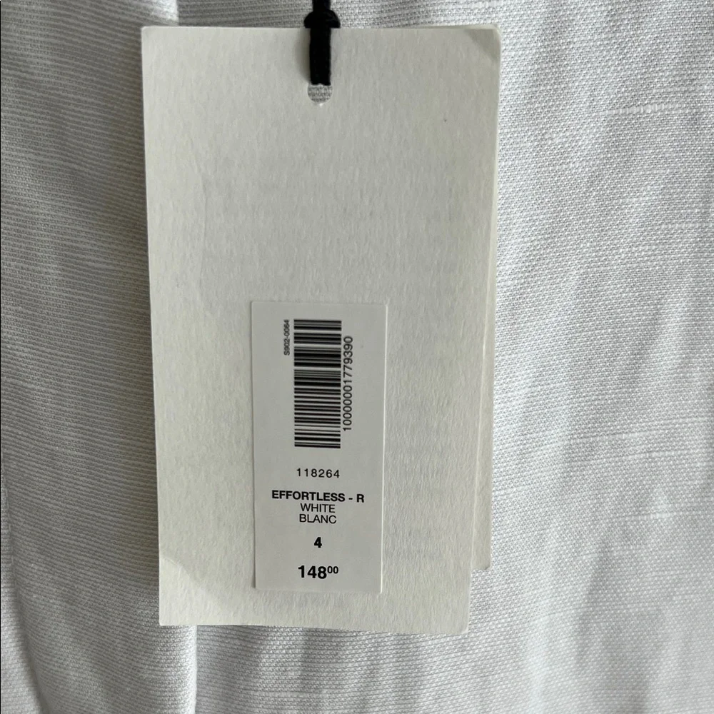 Aritzia White High-Rise Wide Leg Linen Trousers